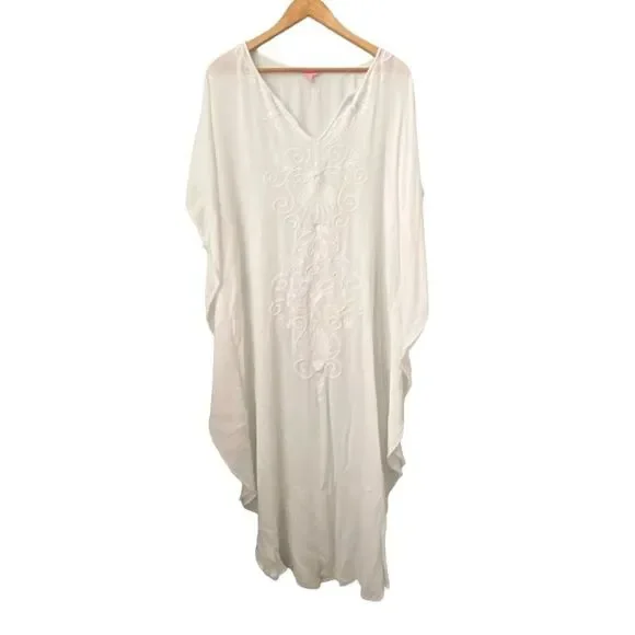 Lilly Pulitzer Mella Maxi Coverup In Resort White in Size S/M - Picture 4 of 11